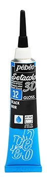 Контур по ткани Setacolor 3D 20 мл глянцевый черный