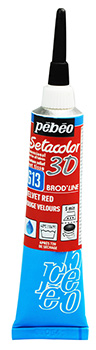 Контур по ткани Setacolor 3D 20 мл объемный красный бархат