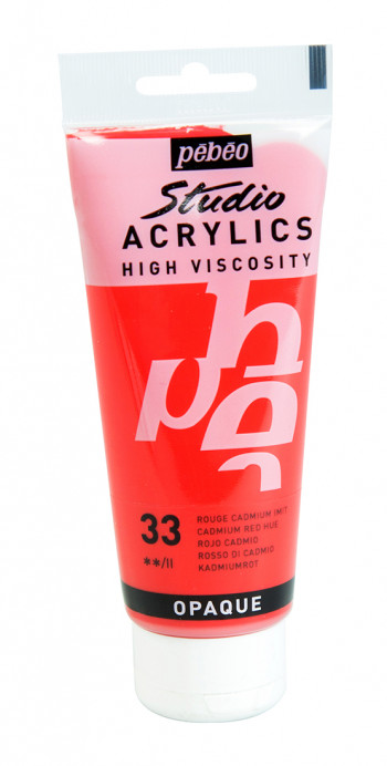 STUDIO ACRYLICS FINE ACRYLIC 100 ML CADMIUM RED HUE | Pebeo