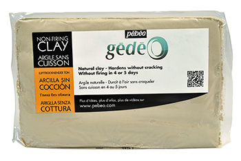 Gedeo глина белая самоотвердевающая брикет 1,5 кг