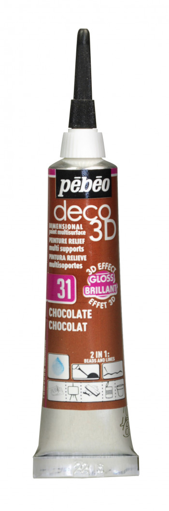 DECO 3D BRILLANT 20 ML CHOCOLAT DECO 3D BRILLANT 20 ML CHOCOLAT