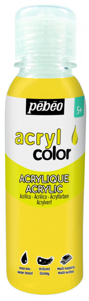 Краска акриловая ACRYLCOLOR 150 мл желтый основной