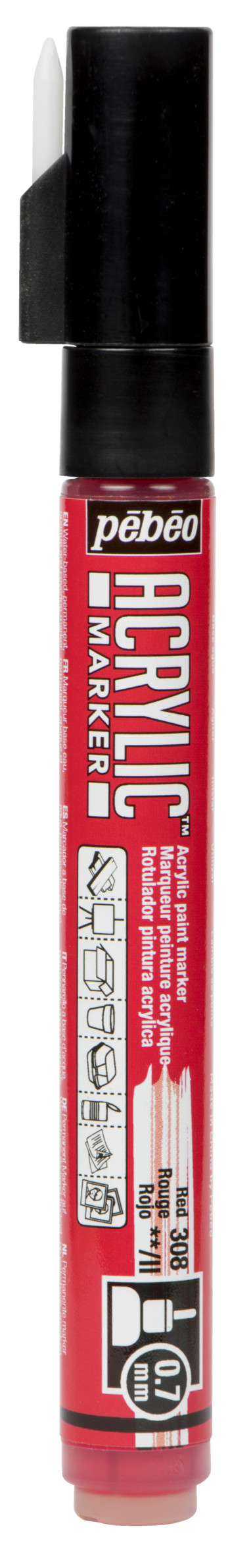 Маркер акриловый Acrylic Marker 0.7 мм круглый красный Маркер акриловый Acrylic Marker 0.7 мм круглый красный